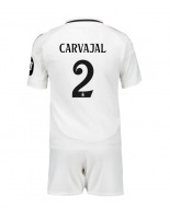 Real Madrid Daniel Carvajal #2 Hjemmedraktsett Barn 2024-25 Korte ermer (+ bukser)